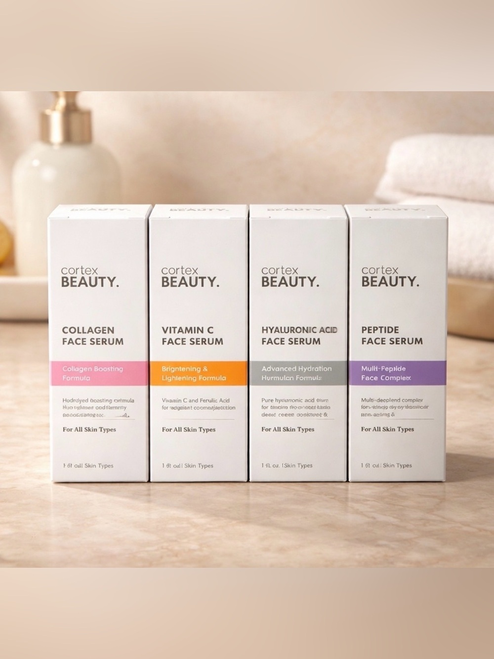 Cortex Beauty Full Line of Anti-Aging Serum Bundle ~ Retail $700
